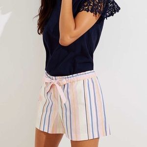 Super cute striped tie waist shorts!